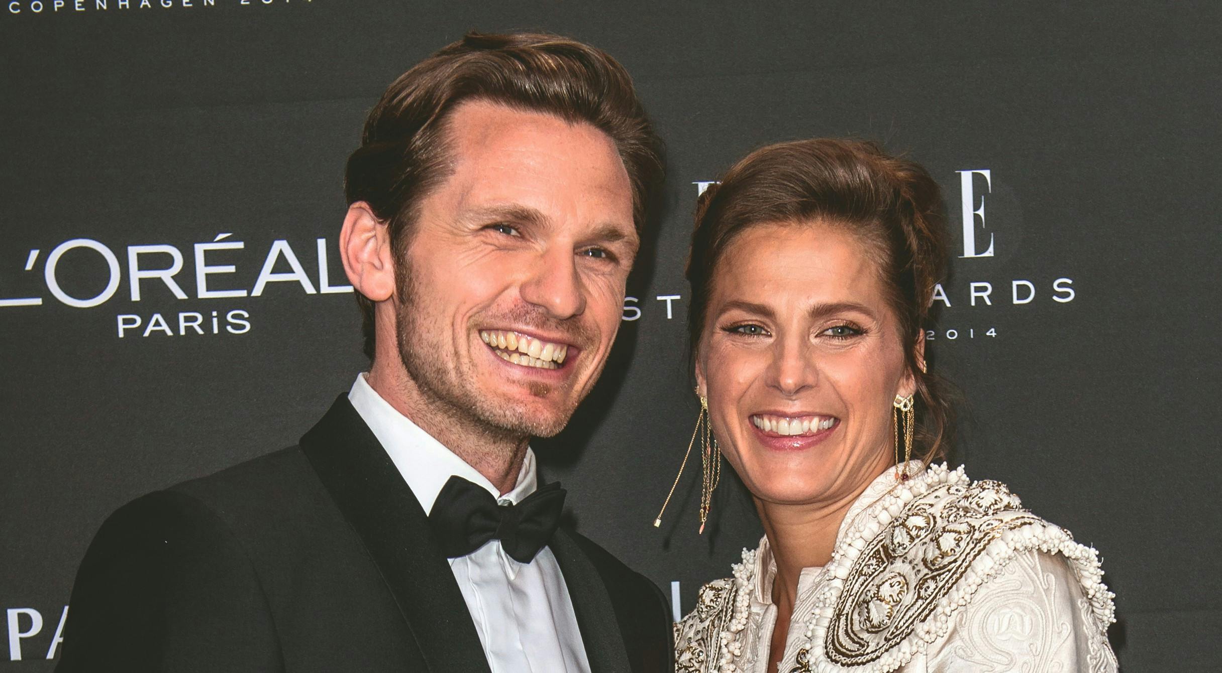 Claus Møller Jakobsen og Andrea Elisabeth Rudolph ved Elle Style Awards 2014.&nbsp;