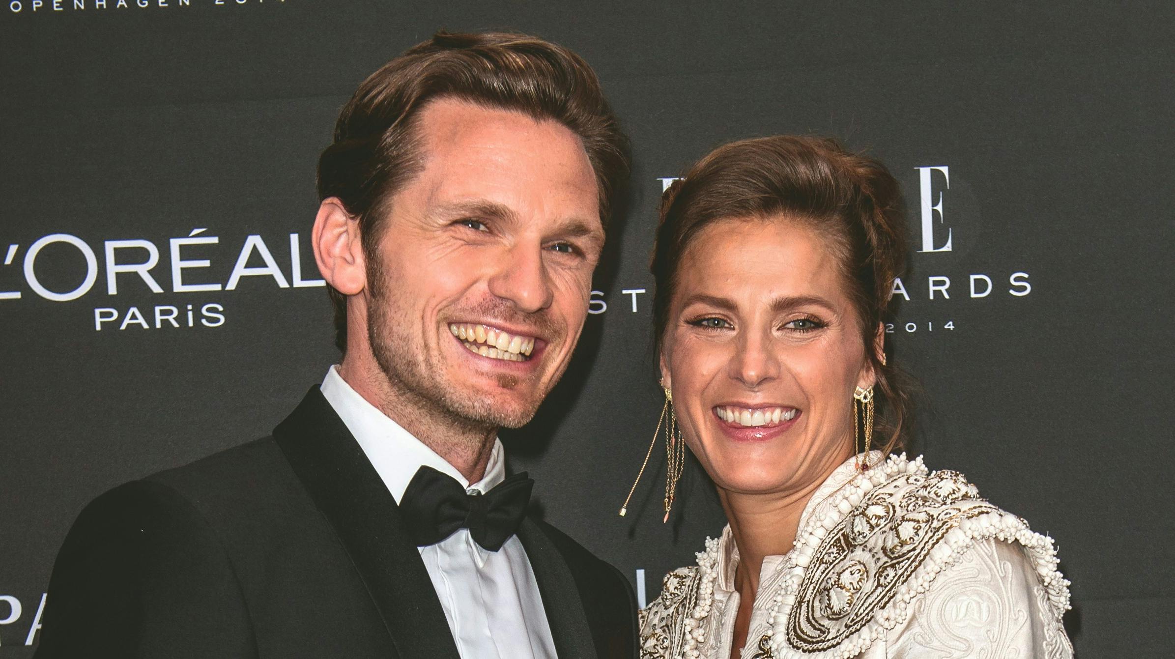Claus Møller Jakobsen og Andrea Elisabeth Rudolph ved Elle Style Awards 2014.&nbsp;