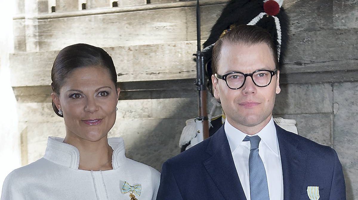Kronprinsesse Victoria med prins Daniel.