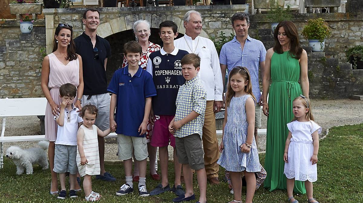 Tilbage i 2014 var hele familien samlet på Château de Cayx.
