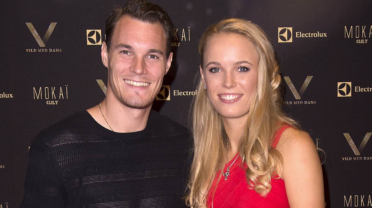 Patrik og Caroline Wozniacki.