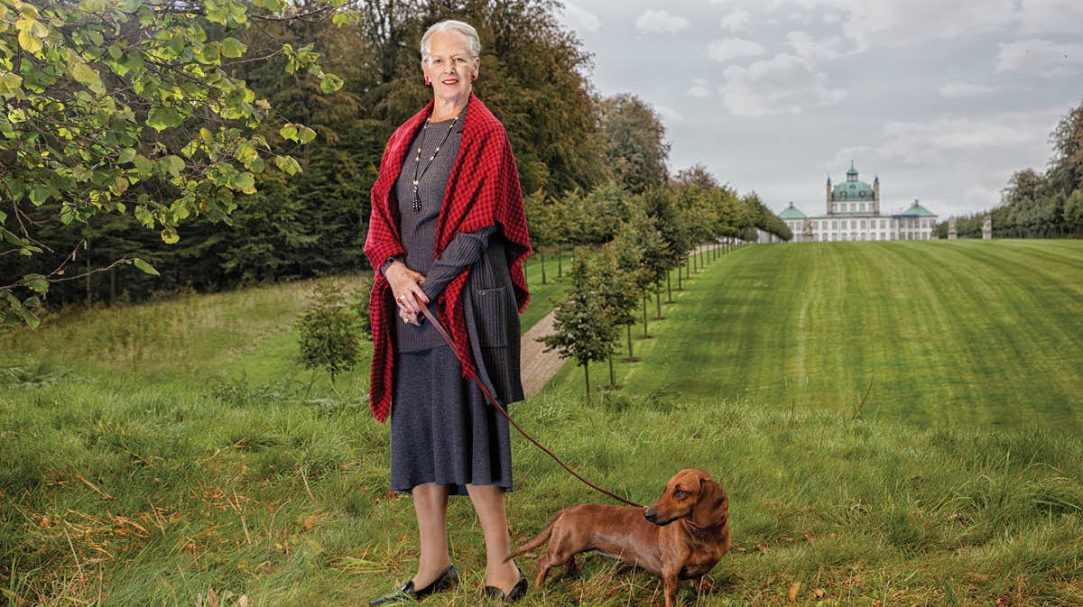 Dronning Margrethe i Fredensborg Slotshave