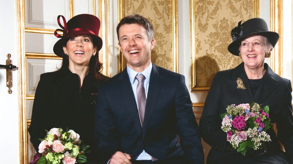 Kronprinsesse Mary, kronprins Frederik og dronning Margrethe