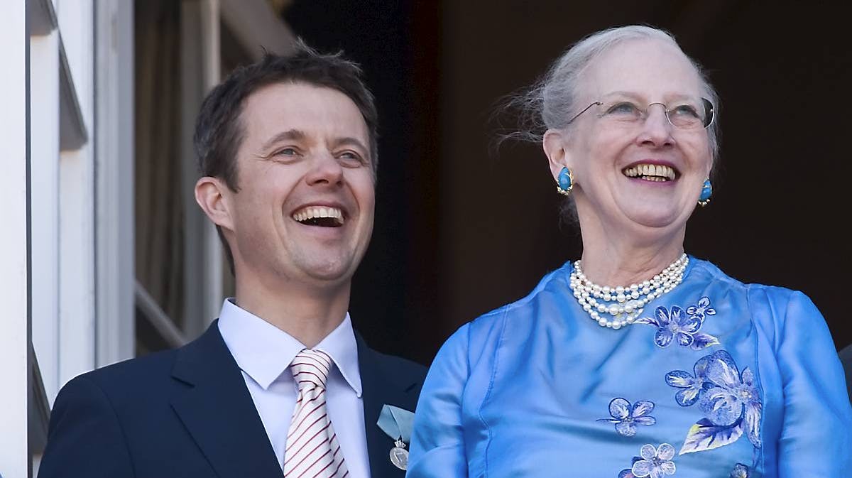 Dronning Margrethe og kronprins Frederik