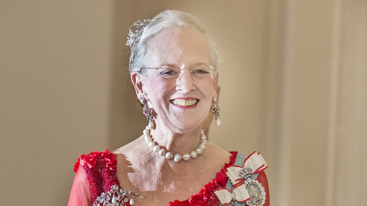 Dronning Margrethe ved gallataflet for det officielle Danmark i oktober 2017