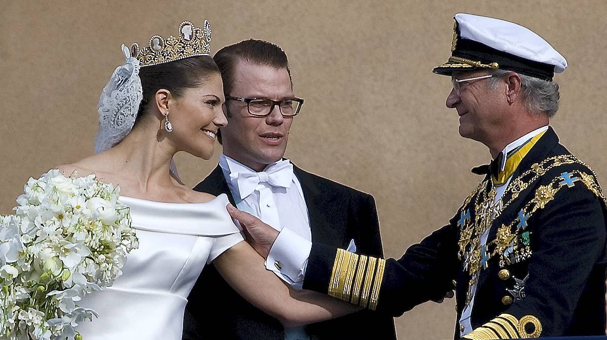 Kronprinsesse Victoria, prins Daniel og kong Carl Gustaf