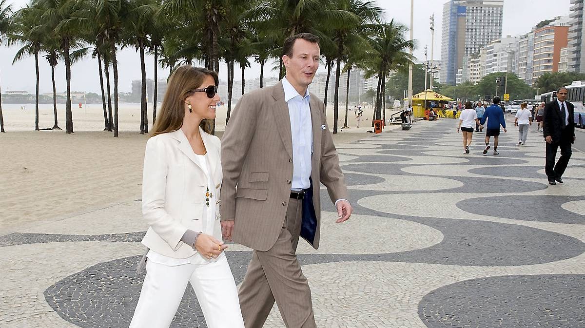 I 2010 fik parret også lejlighed til en spadseretur på strandpromenaden i Rio.