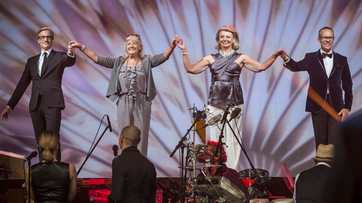 Nikolaj Hübbe, Britt Bendixen, Anne Laxholm og Jens Werner i "Vild med dans" 2014.