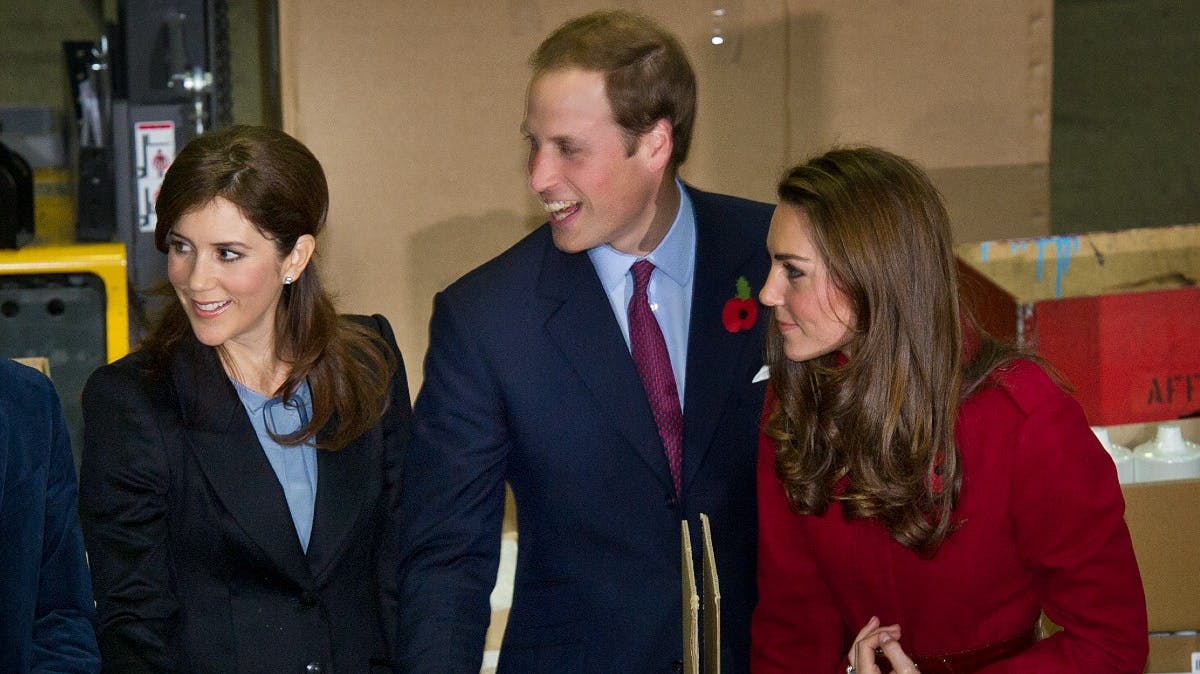 Kronprinsesse Mary, prins William og hertuginde Catherine
