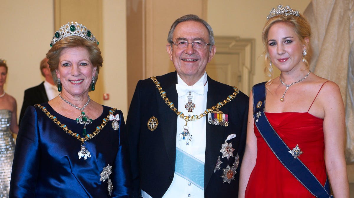 Dronning Anne-Marie, kong Konstantin og prinsesse Theodora. 