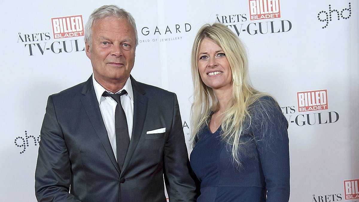 Jarl Friis-Mikkelsen og hustru Susanne Persson ved BILLED-BLADETs TV-Guld-fest 2014 på Hotel d'Angleterre,