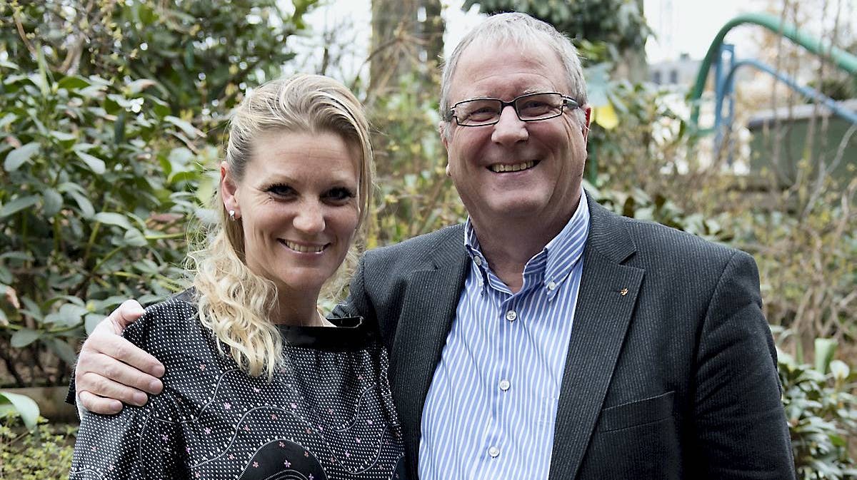 Bjarne Lisby med datteren Lotte Lisby.