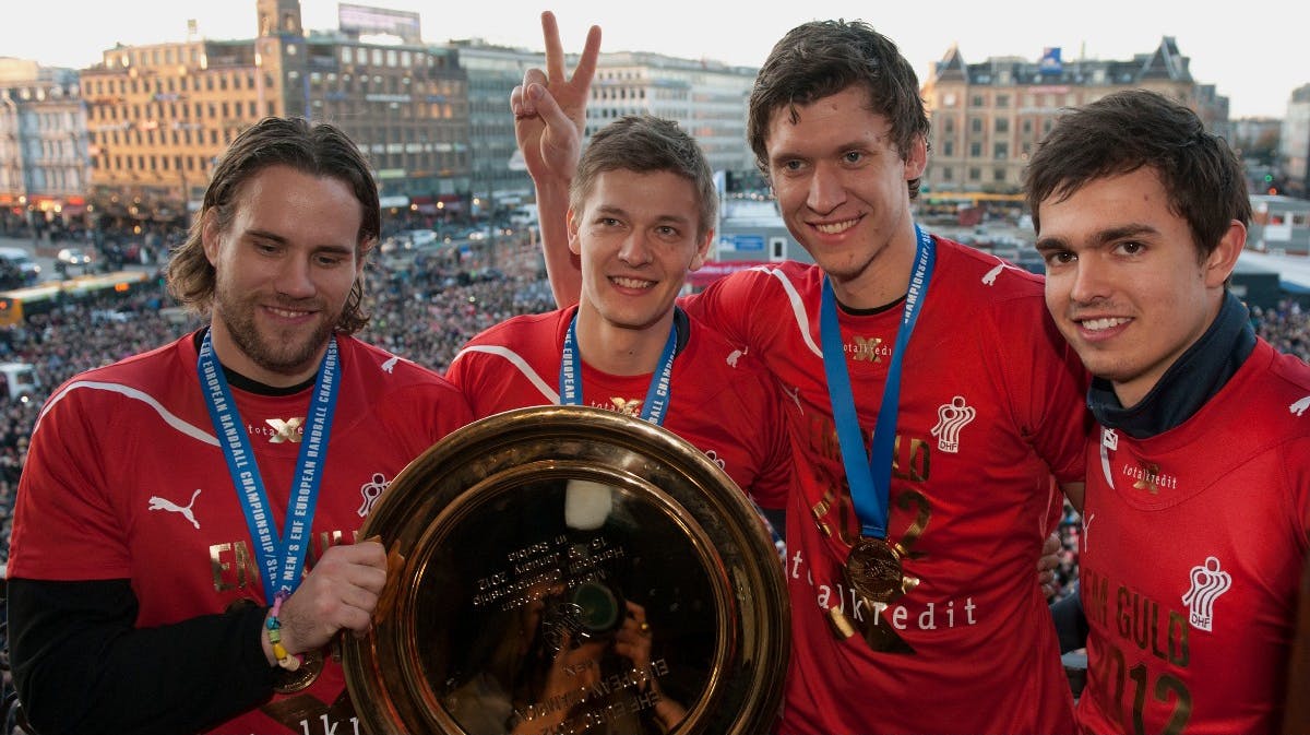 Thomas Mogensen, Lasse Svan, Niklas Landin og Rasmus Lauge i 2012.&nbsp;