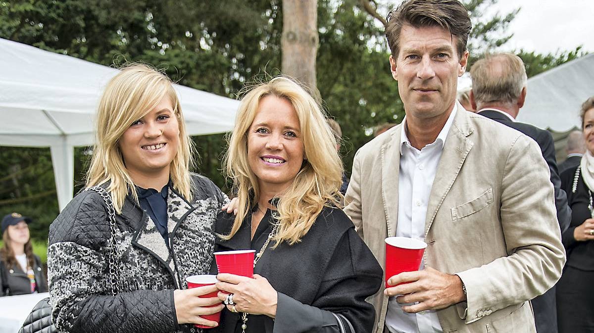 Rebecca Laudrup med far og mor, Michael Laudrup og Siw Laurdrup