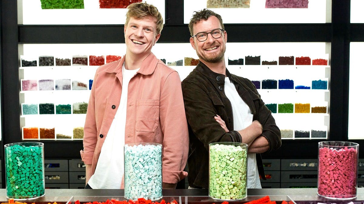 Victor Lander og Søren Dyrhøj i "LEGO Masters"