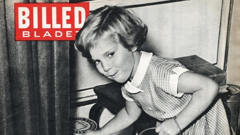 Prinsesse Anne-Marie 4 år gammel på forsiden af BILLED-BLADET i 1950