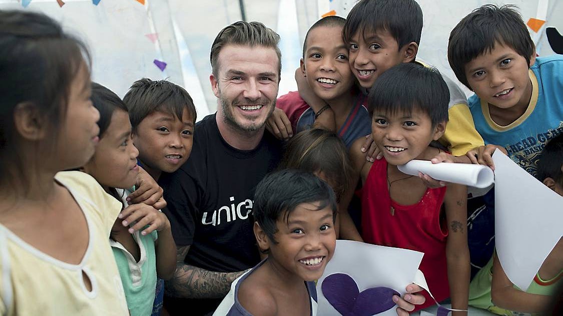 David Beckham på Filippinerne i 2014.