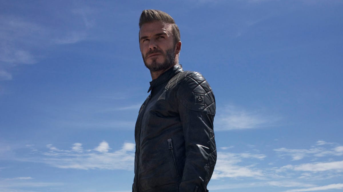 David Beckham i den mexicanske ørken i forbindelse med en reklameindspilning