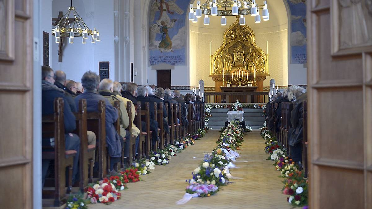 Bisættelsen af Richard Møller Nielsen.