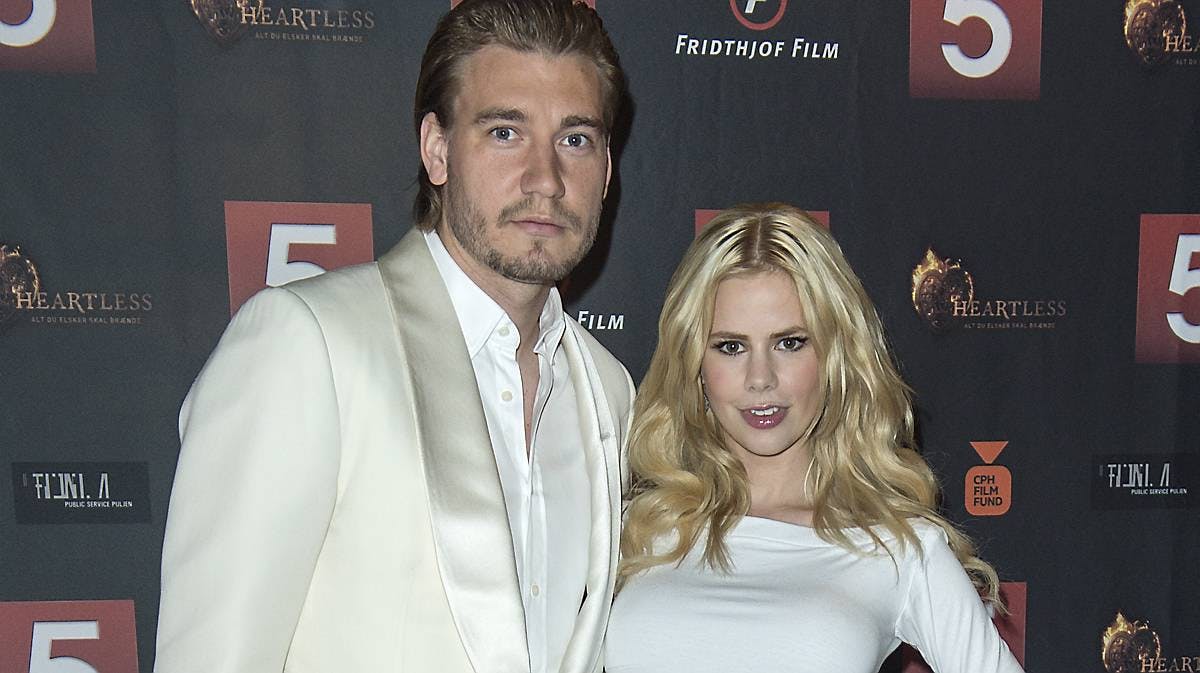 Nicklas Bendtner og Julie Zangenberg.