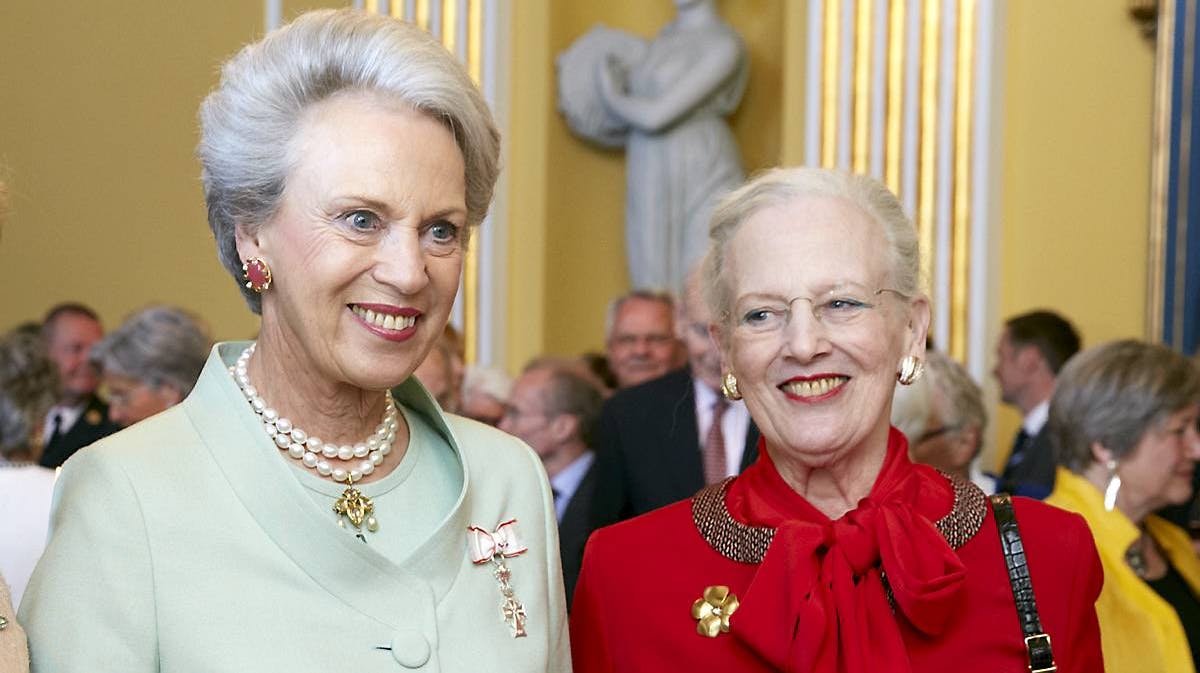 Prinsesse Benedikte og dronning Margrethe.