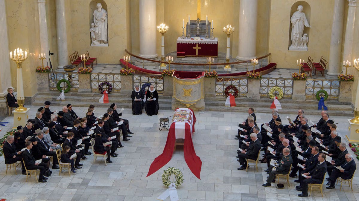 Prins Henriks bisættelse i Christiansborg Slotskirke.