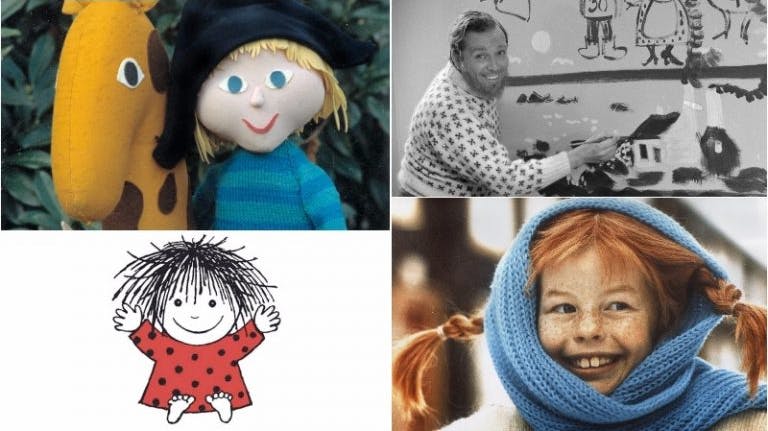 Collage med børne-tv programmer