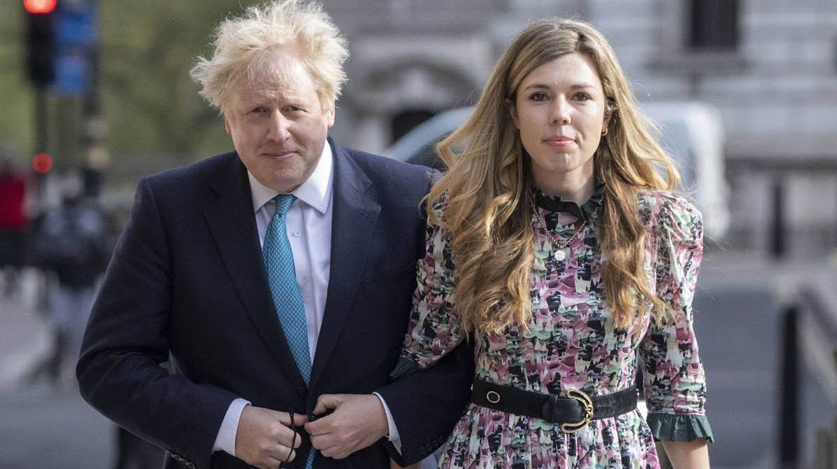 Boris Johnson og hustruen Carrie. 