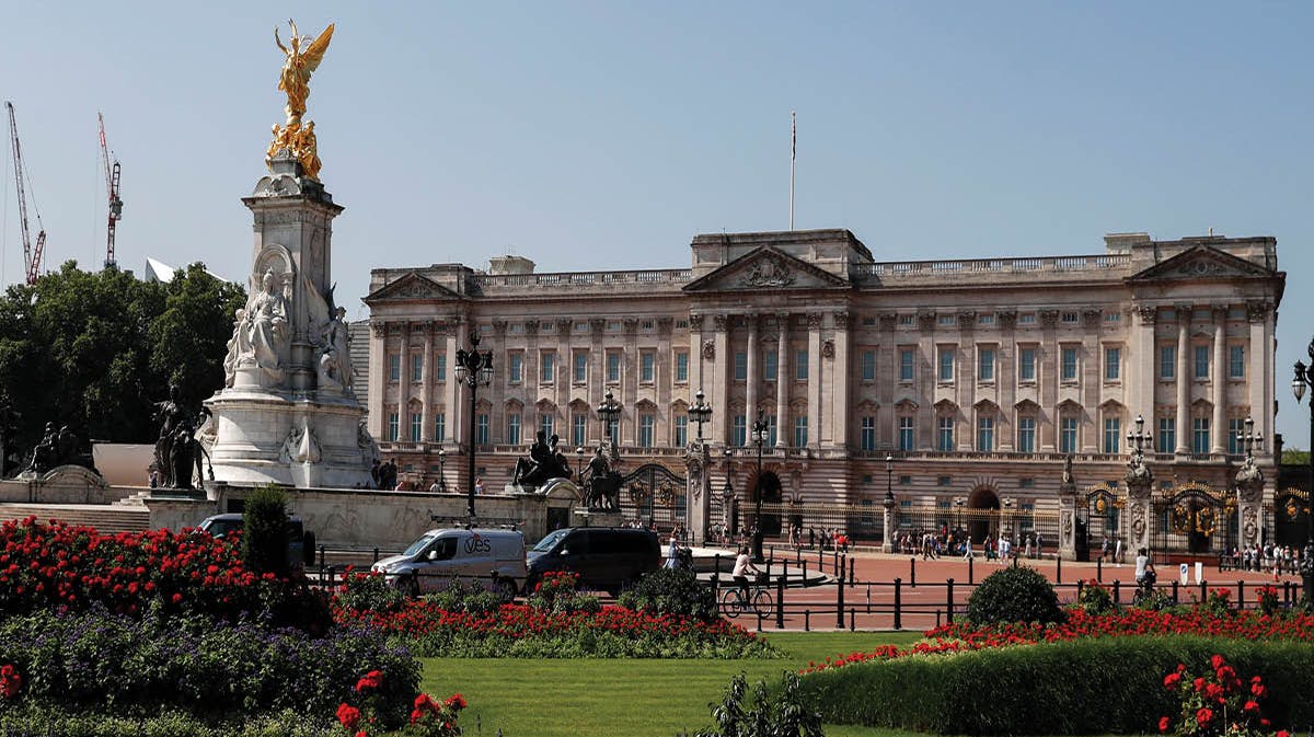 Buckingham Palace i sommeren 2021.