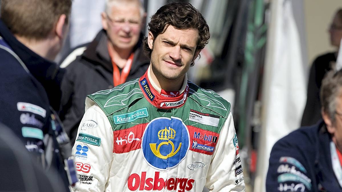 Prins Carl Philip ved et motorløb på Knutstorp i 2008.