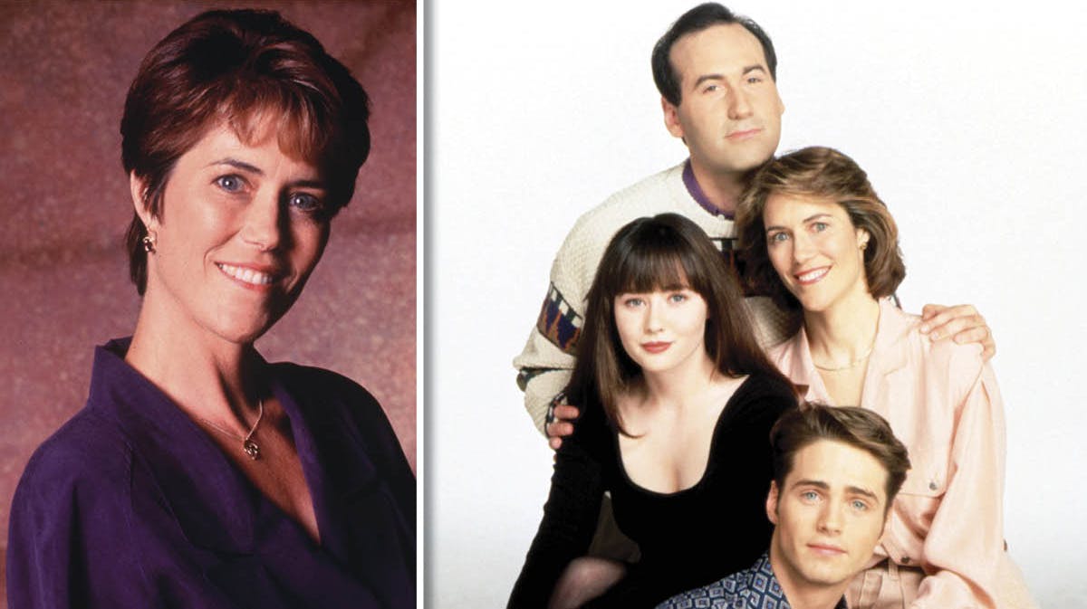 Cindy Walsh, spillet af Carol Potter, og familien Walsh i "Beverly Hills 90210".