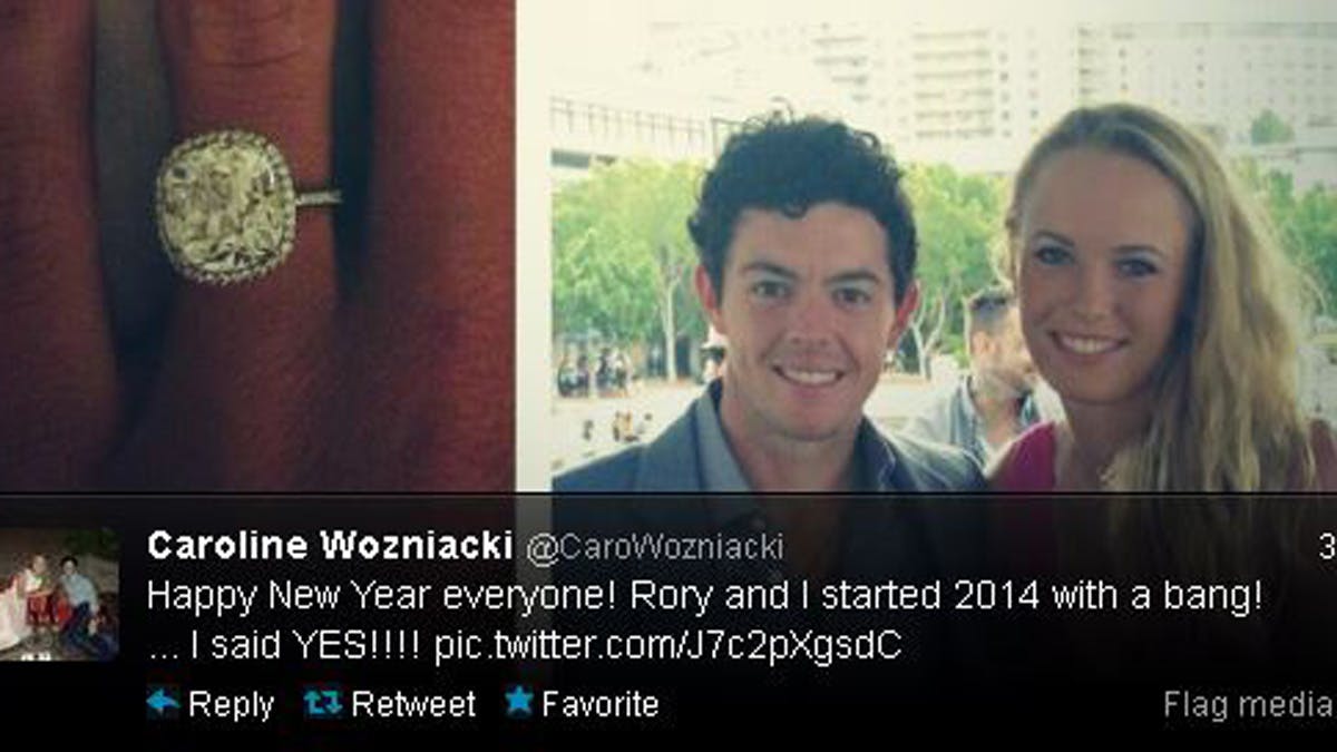 Caroline Wozniacki og Rory McIlroy