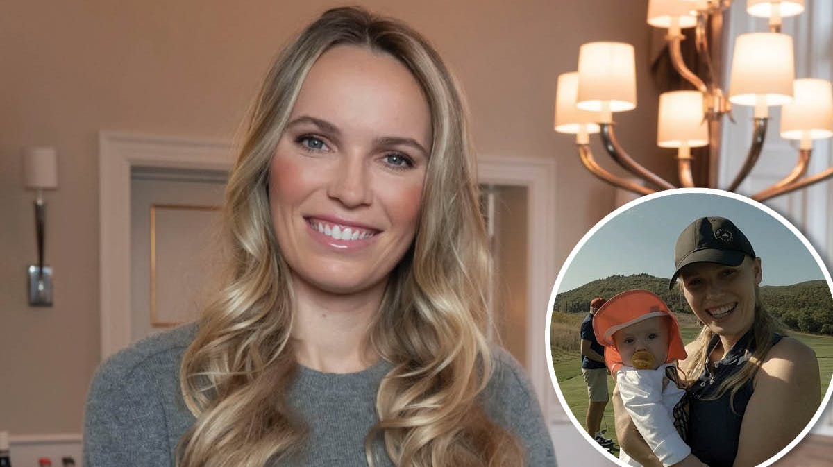 Caroline Wozniacki og datteren Olivia