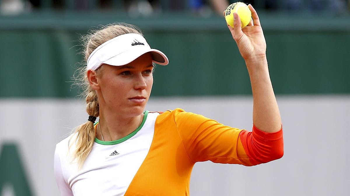 Caroline Wozniacki i Paris til French Open 2014.