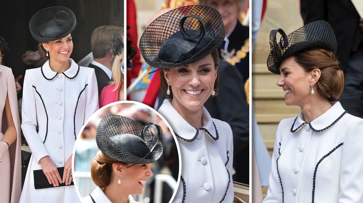 Fotomontage. Hertuginde Catherine af Cambridge til Order of the Garter 2019.