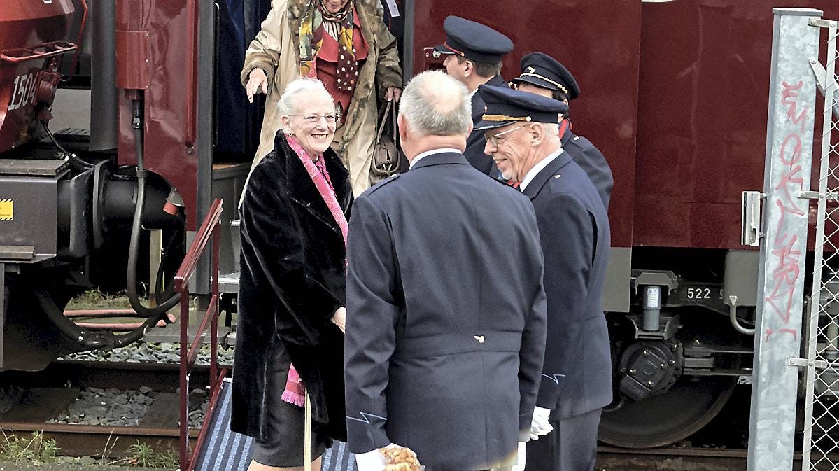 Dronning Margrethe på Aarhus Hovedbanegård den 21. december 2017.