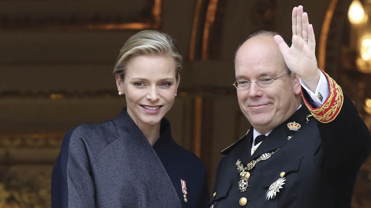 Fyrstinde Charlene og fyrst Albert af Monaco.