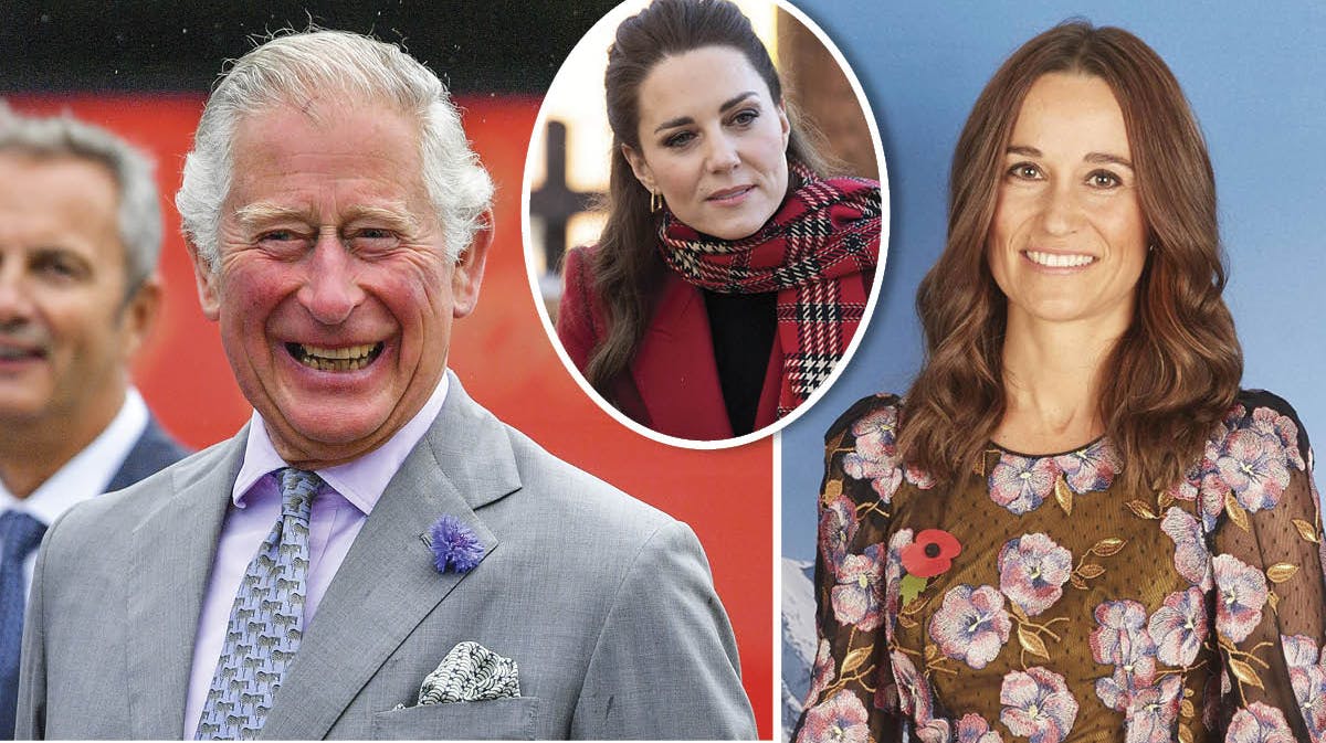 Prins Charles, hertuginde Catherine og Pippa Middleton.