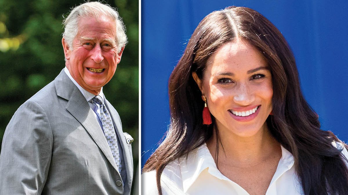 Prins Charles og hertuginde Meghan.