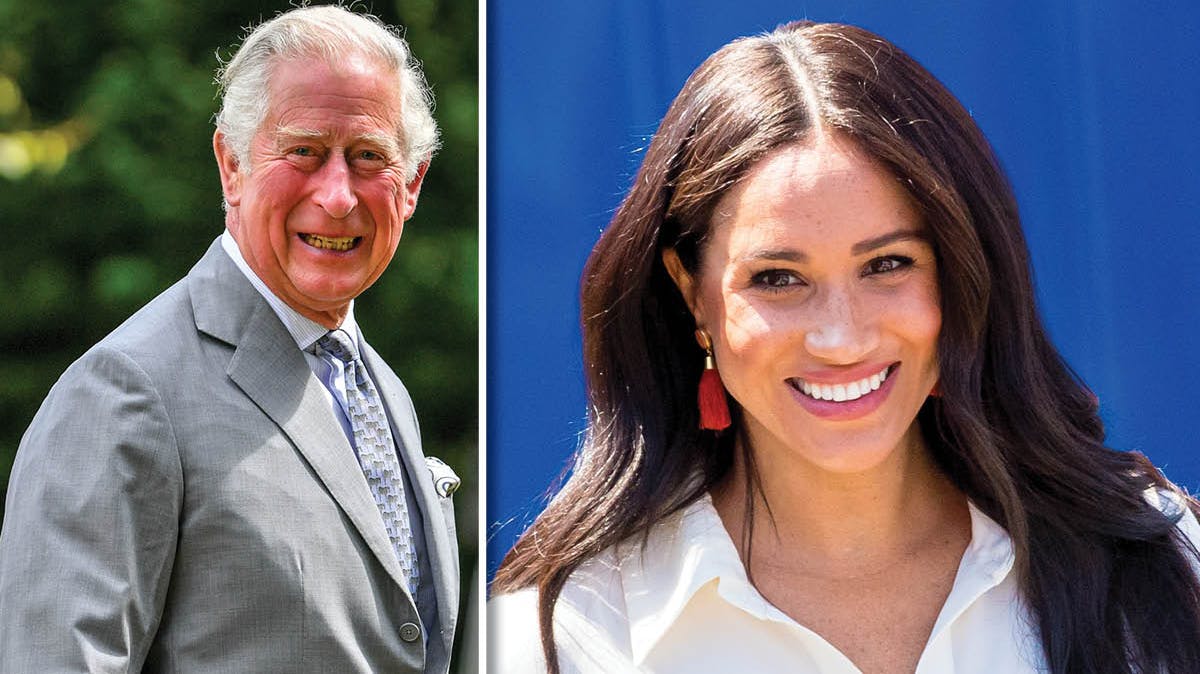 Prins Charles og hertuginde Meghan.