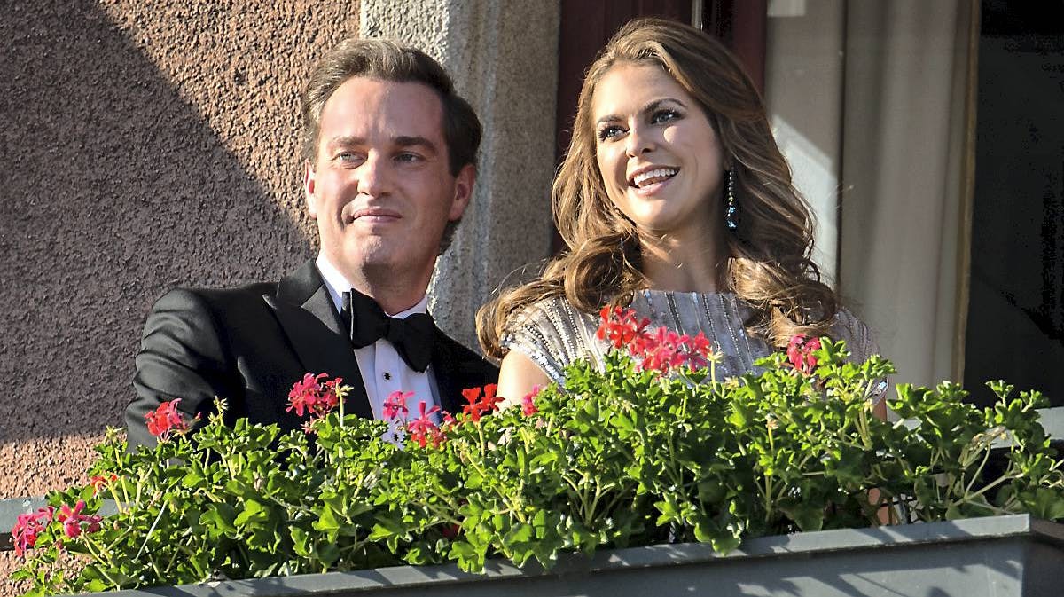 Christopher O'Neill og prinsesse Madeleine den 7. juni 2013 i Stockholm. 