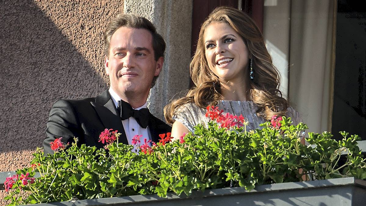 Christopher O'Neill og prinsesse Madeleine den 7. juni 2013 i Stockholm. 