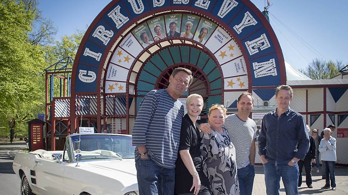 Cirkusrevyen 2014 - Ulf Pilgaard, Vicki Berlin, Lisbet Dahl, Niels Ellegaard og Henrik Lykkegaard.