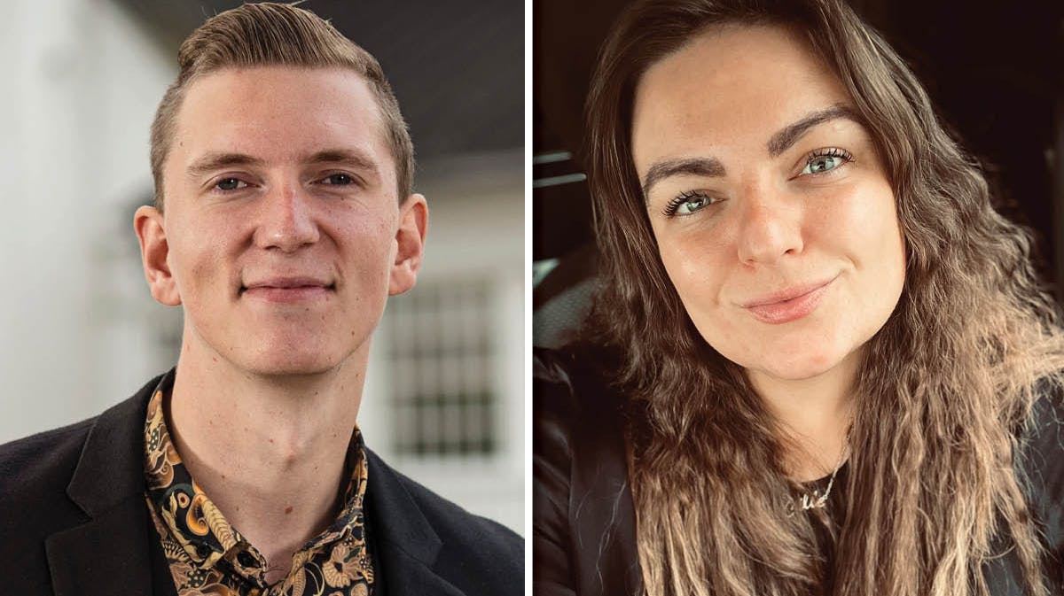 Kasper og Cille i "Kærlighed hvor kragerne vender"