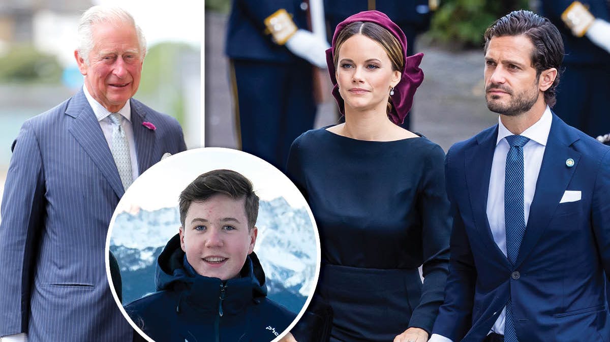 Prins Charles, prins Christian og prinsesse Sofia og prins Carl Philip. 