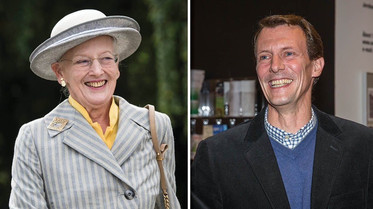 Fotomontage: Dronning Margrethe og prins Joachim, arkivfotos. 