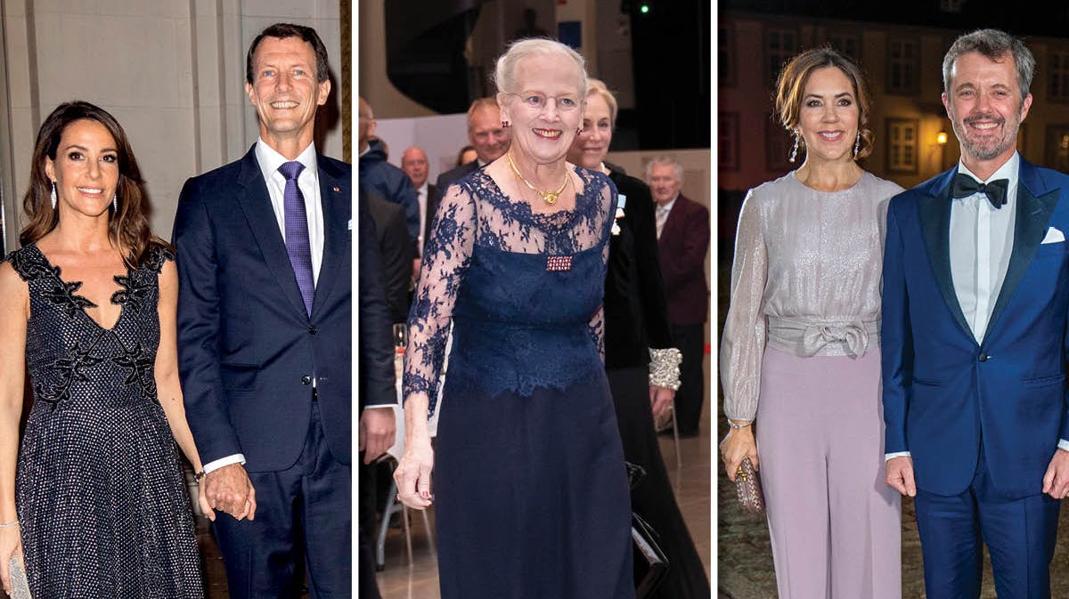 Arkivfotos. Prinsesse Marie og prins Joachim, dronning Margrethe, kronprins Frederik og kronprinsesse Mary.&nbsp;