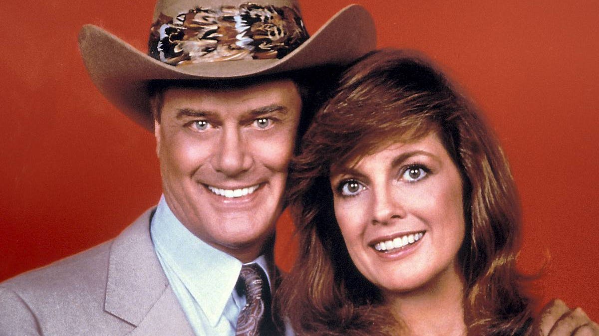 Larry Hagman og Linda Gray som J.R. Ewing og Sue Ellen i 1980. 