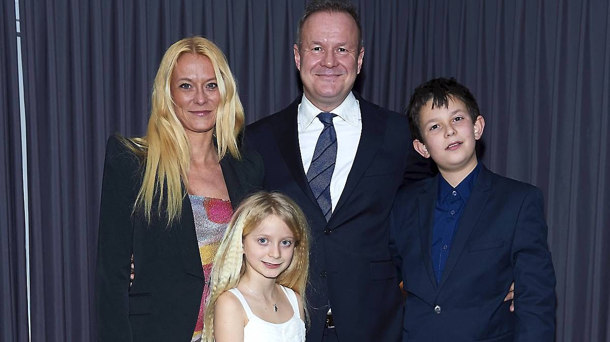 Charlotte Rachlin og Dan Rachlin med børnene Filippa og Max.