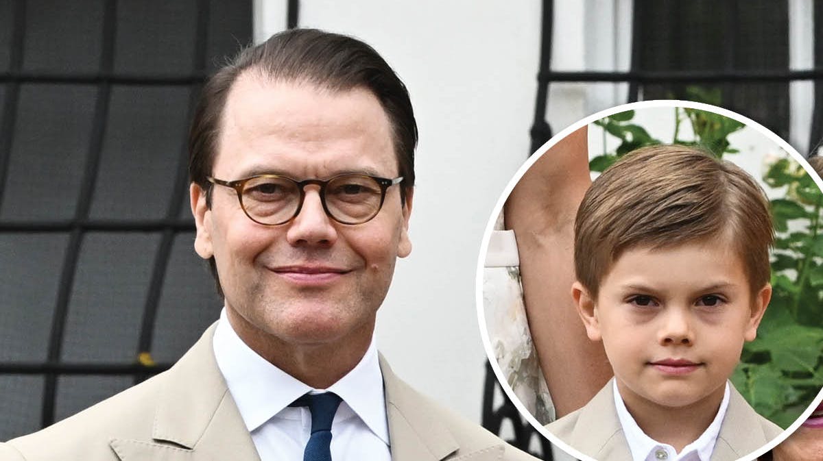 Fotomontage. Prins Daniel og prins Oscar. 